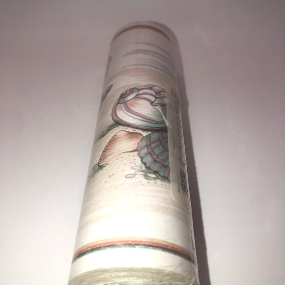 Imperial Wallpaper Border Pearlized Seashells DP5123B 5 Yards Made In Canada New - Picture 5 of 6